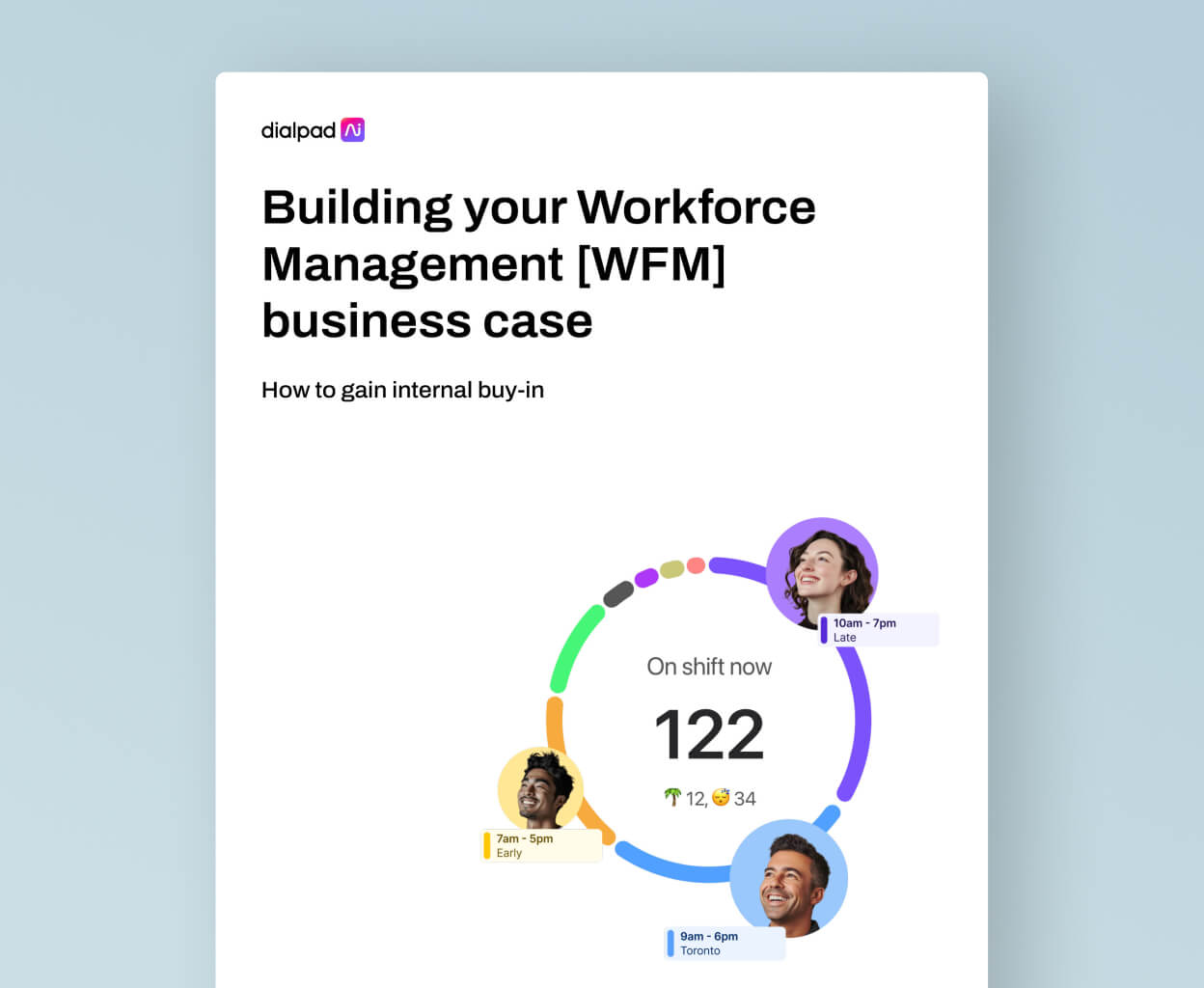 Mockup of an ebook titled Building your Workforce Management business case