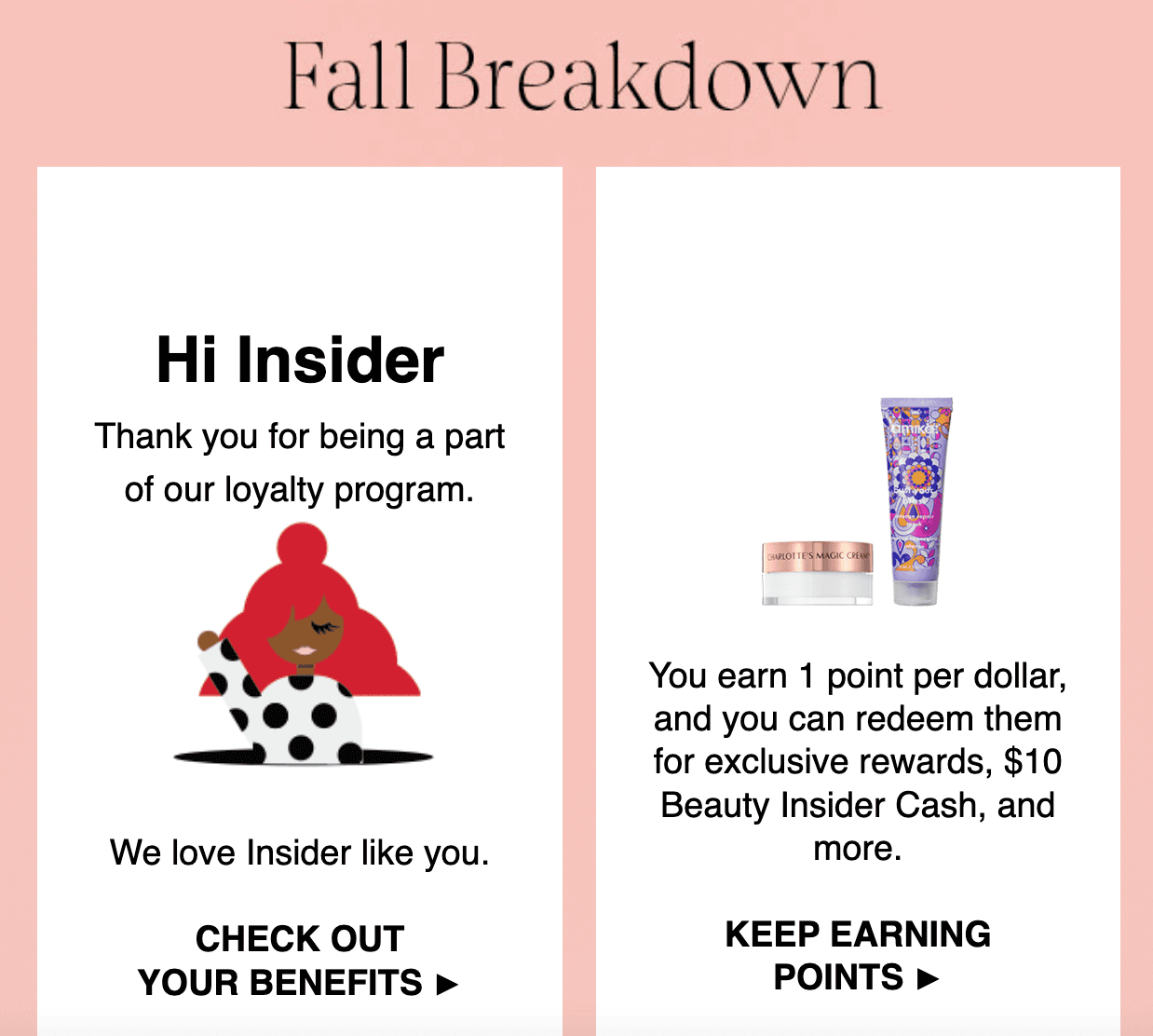 Sephora email campaign on new product