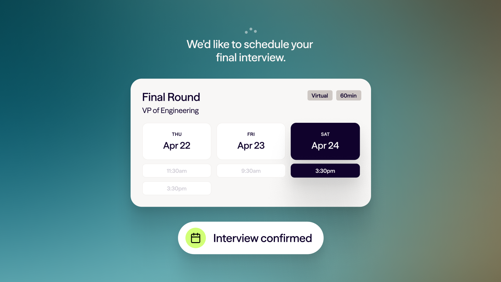 Scheduling an interview - AI Agents for recruiting