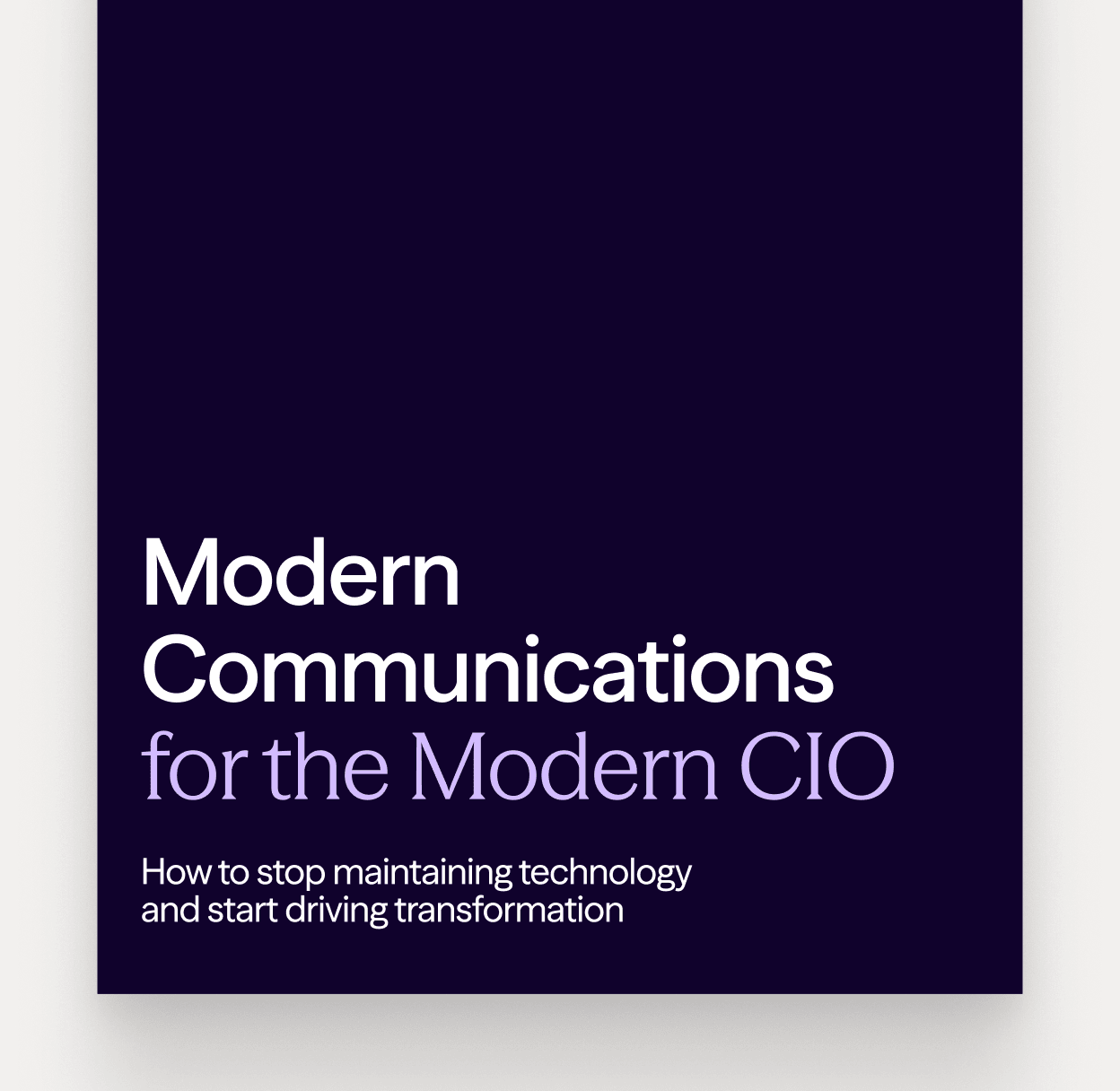 Mockup of a whitepaper - Cloud isn’t the future. It’s the foundation.