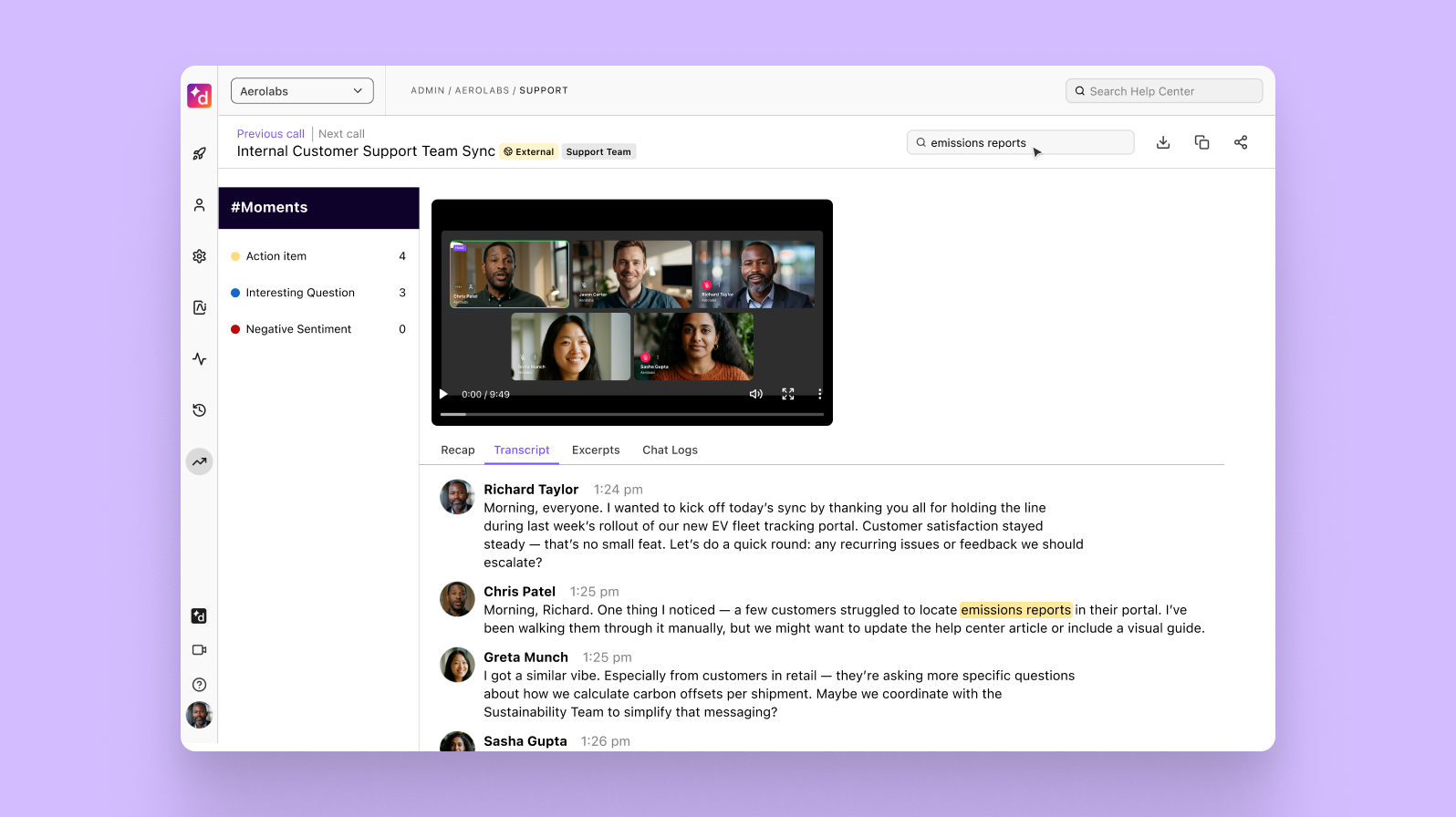 Meeting transcription
