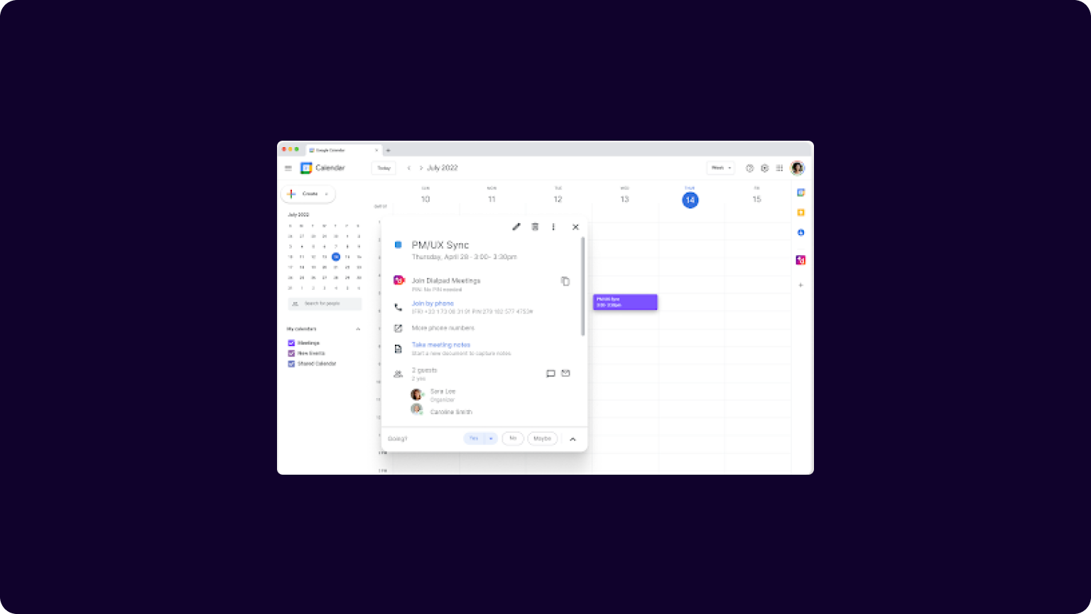 93. Improved Google Calendar Add-on experience