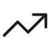 trending up - black icon