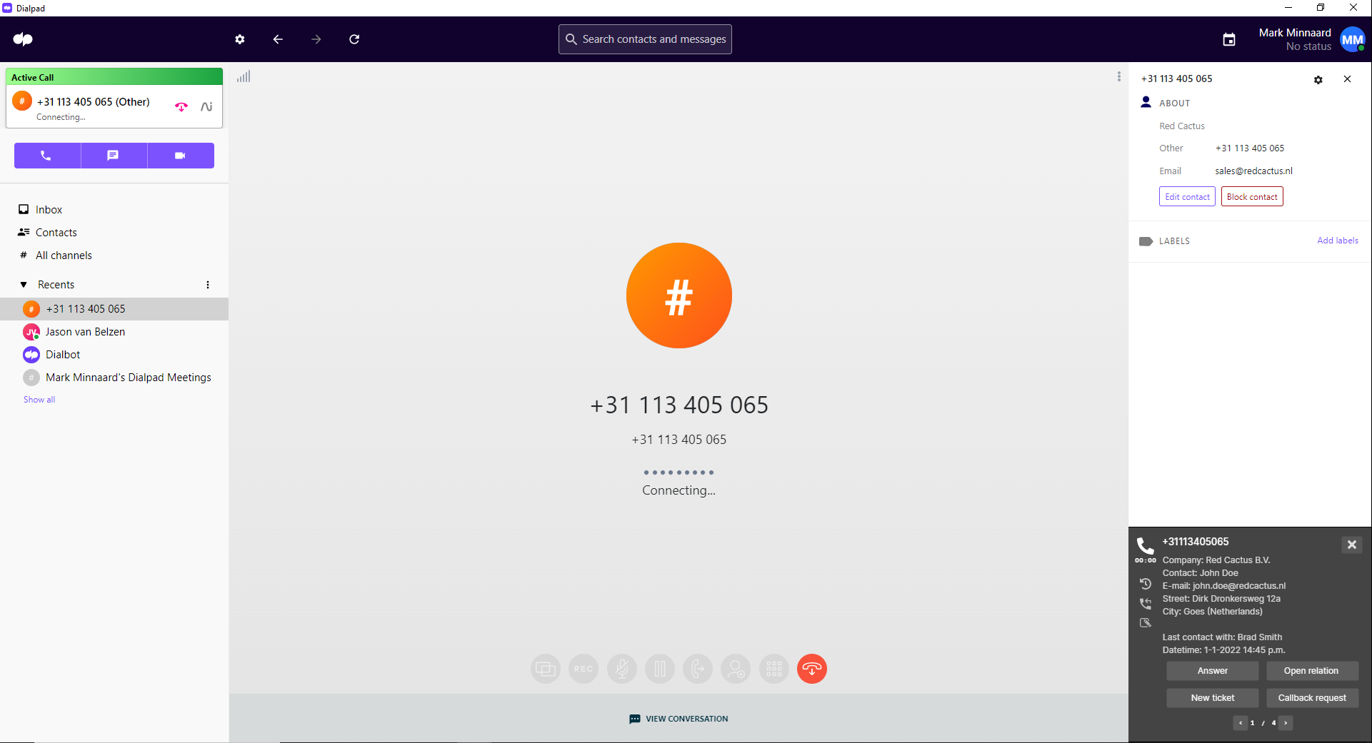 Pop-up-by-ringing