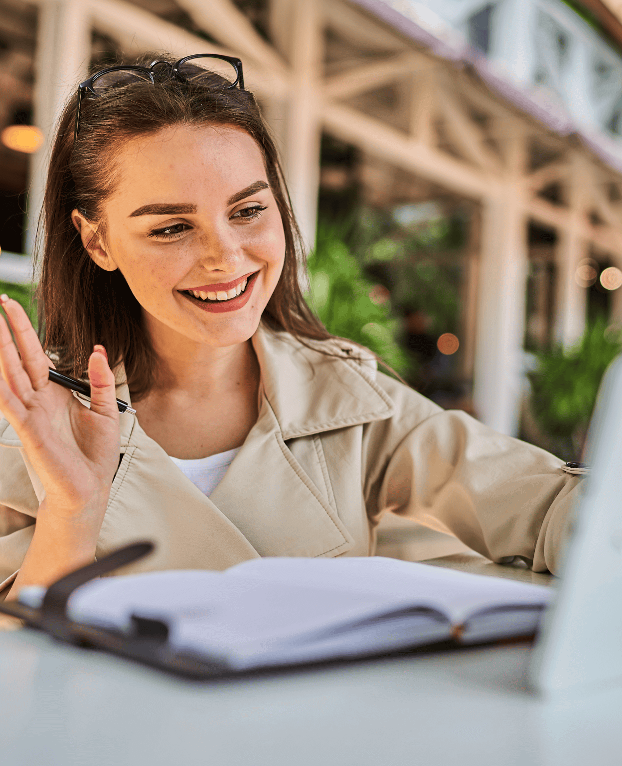 A recruiter on a video call interview