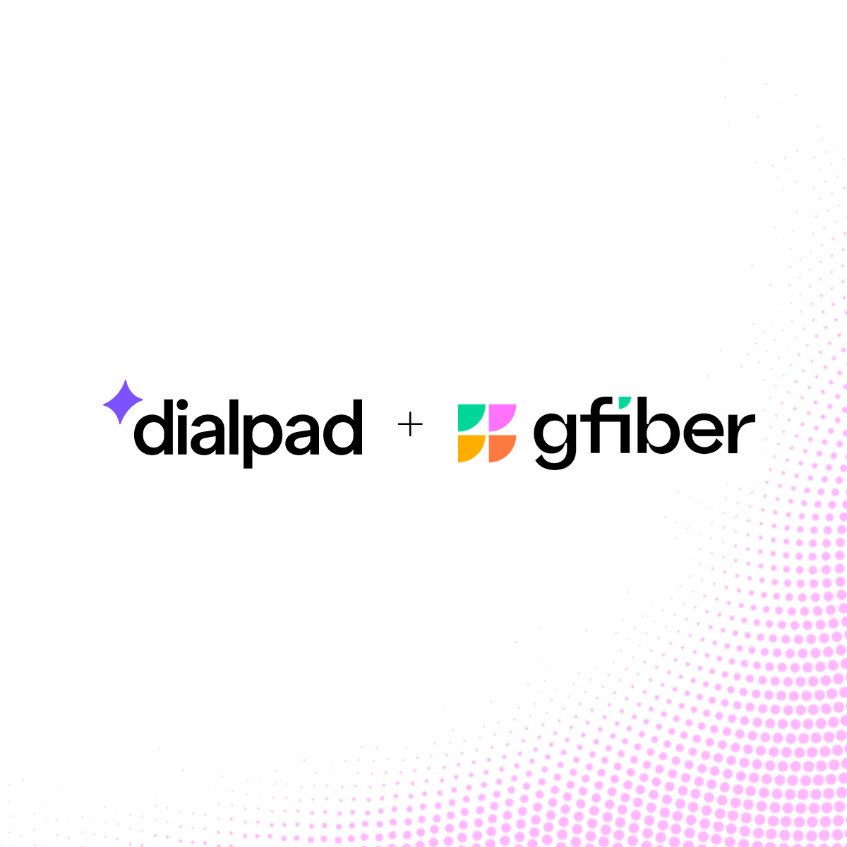 Dialpad + Google Fiber logo lockup (2026 wordmark)