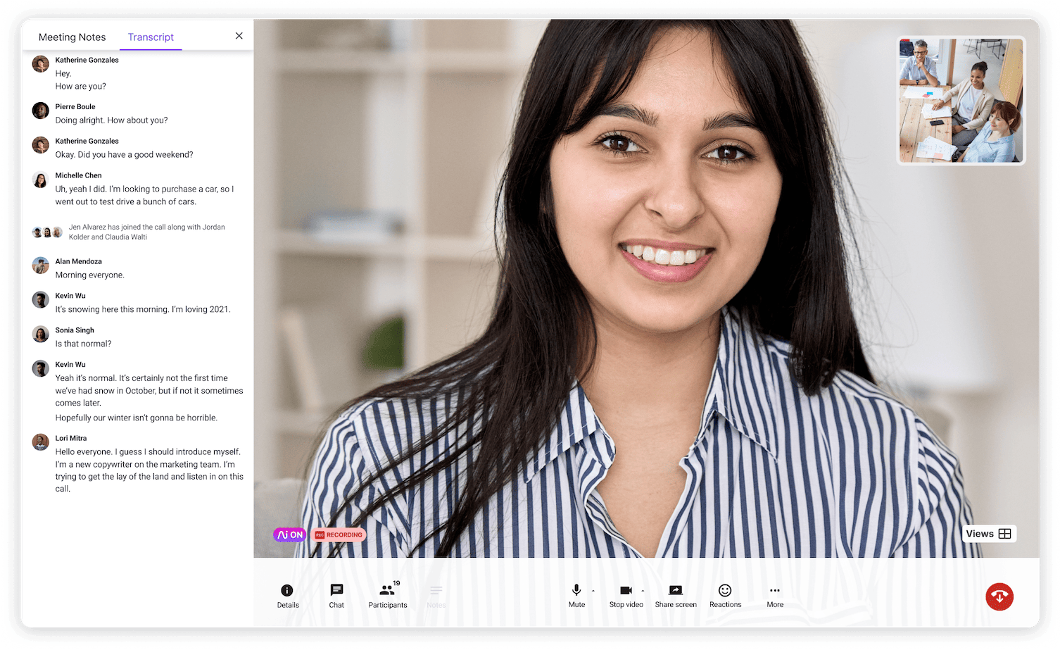 Dialpad meetings transcript in video blog size v4