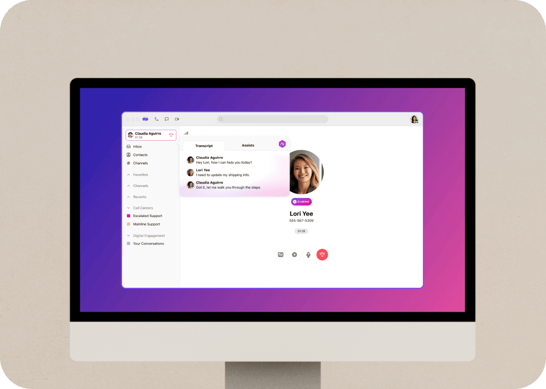 Live call transciption