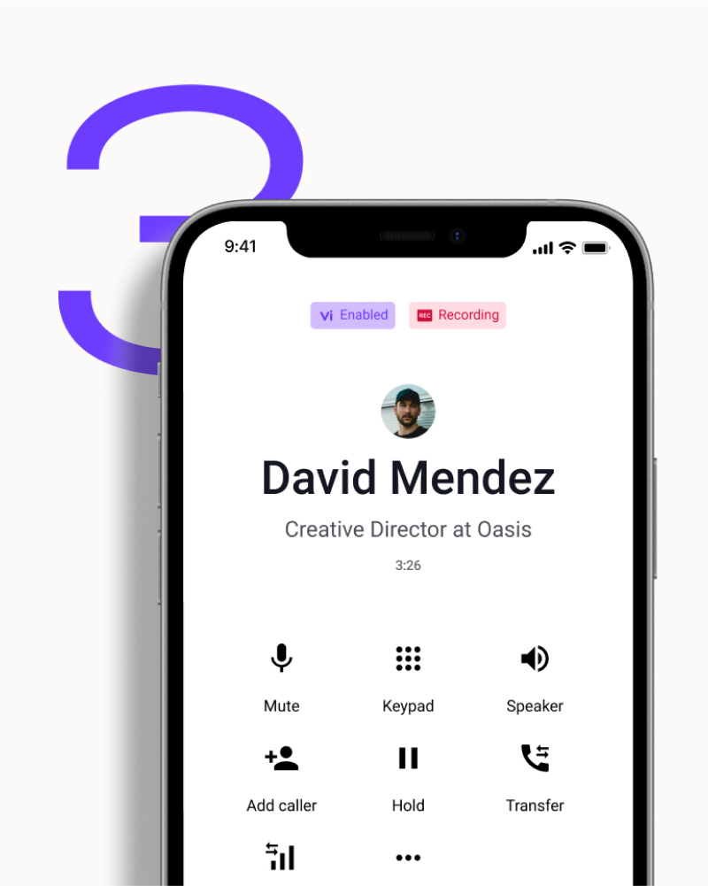 3 start calling or texting