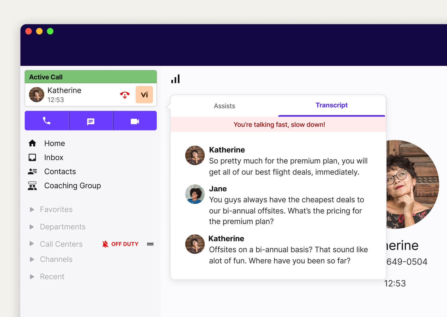Vi Transcript In Talk Single Item Card