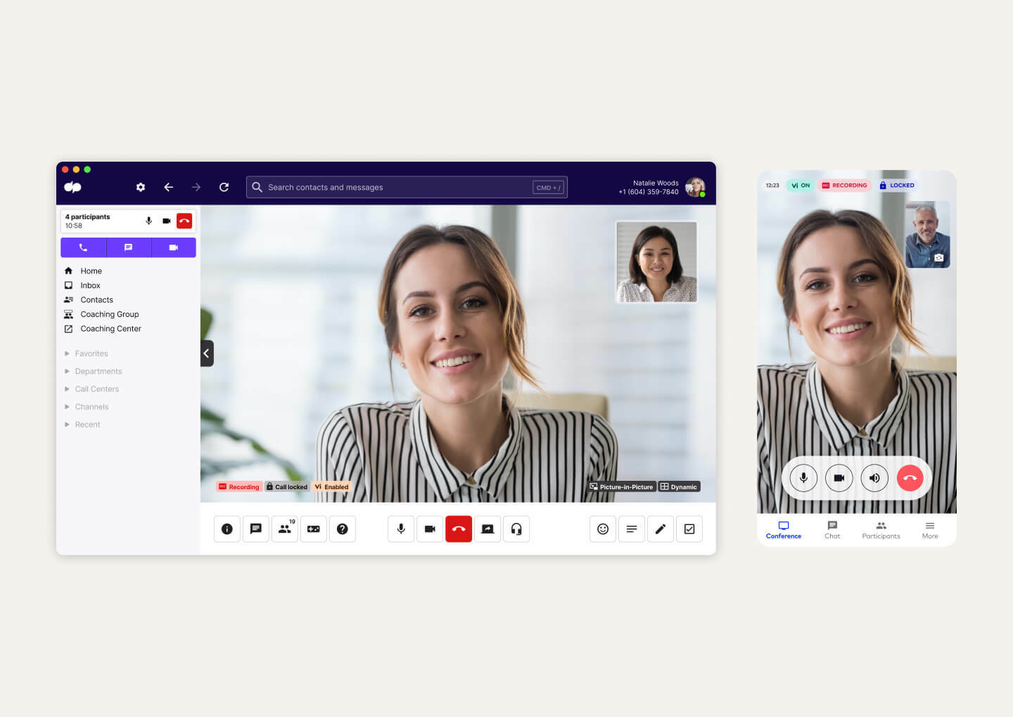 Having a video call on dialpad's desktop and mobile app
