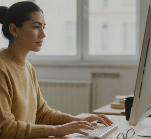 A contact center agent on duty