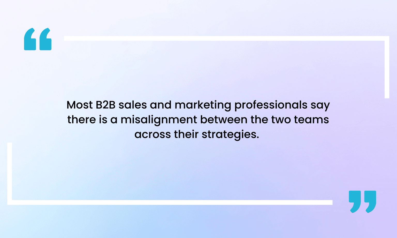 B2b sales marketing misalignment quote