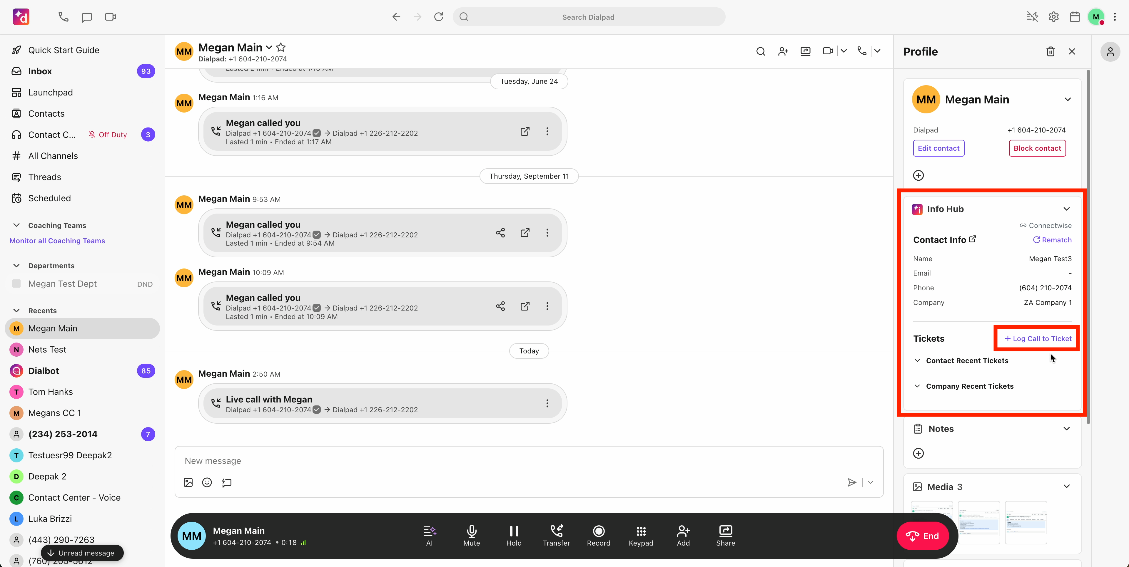 IH - Log Call to Ticket