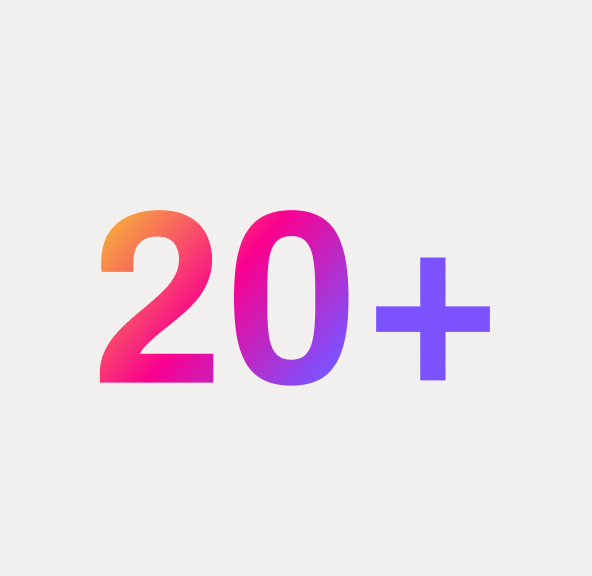 20+ publications for top conferences