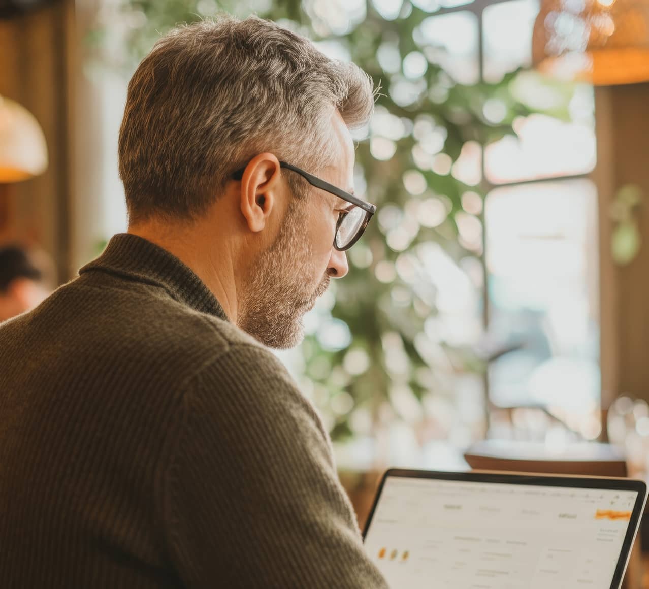 Une personne travaillant sur son ordinateur portable