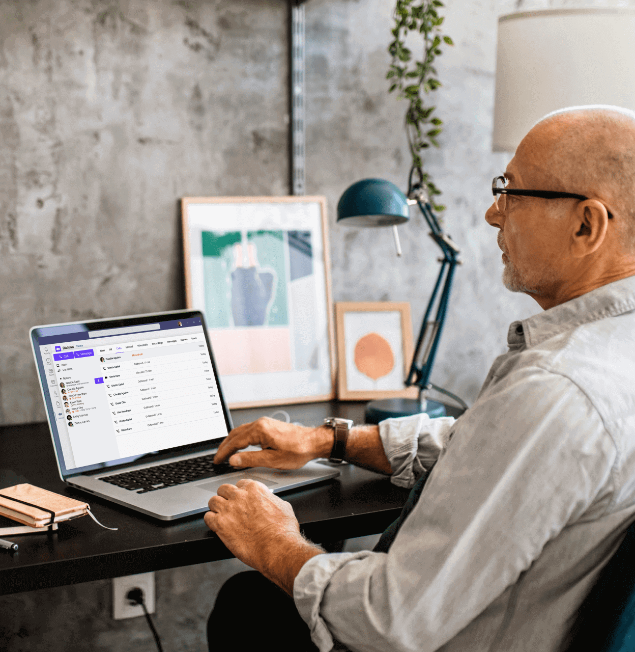 A person working on his laptop