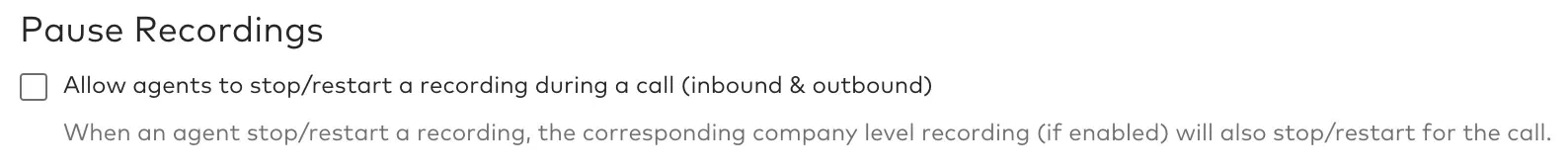 Pausing recordings in Dialpad