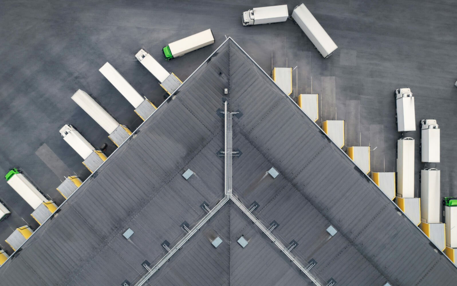 Aerial view of a logistics facility