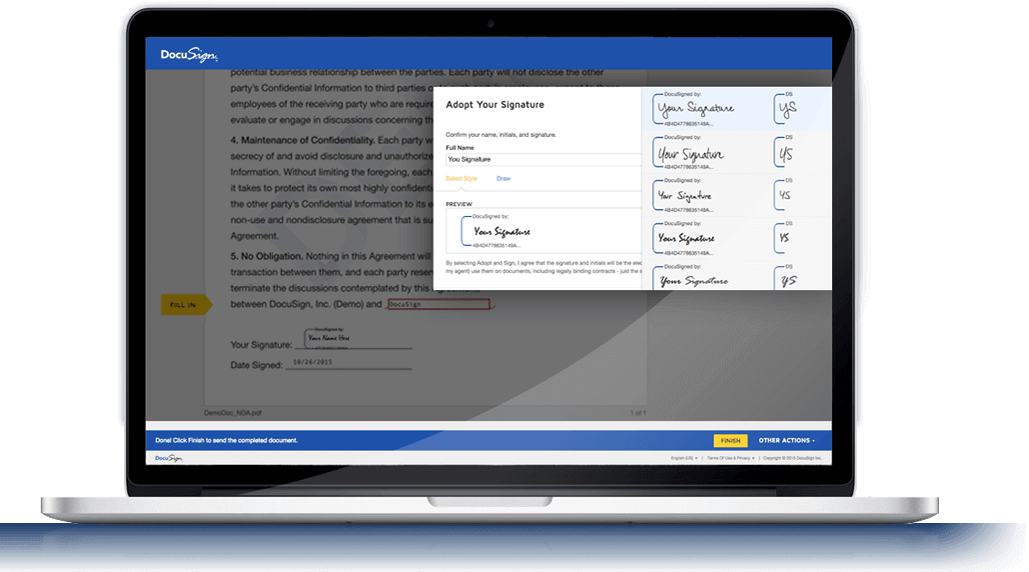 Docusign esignature app
