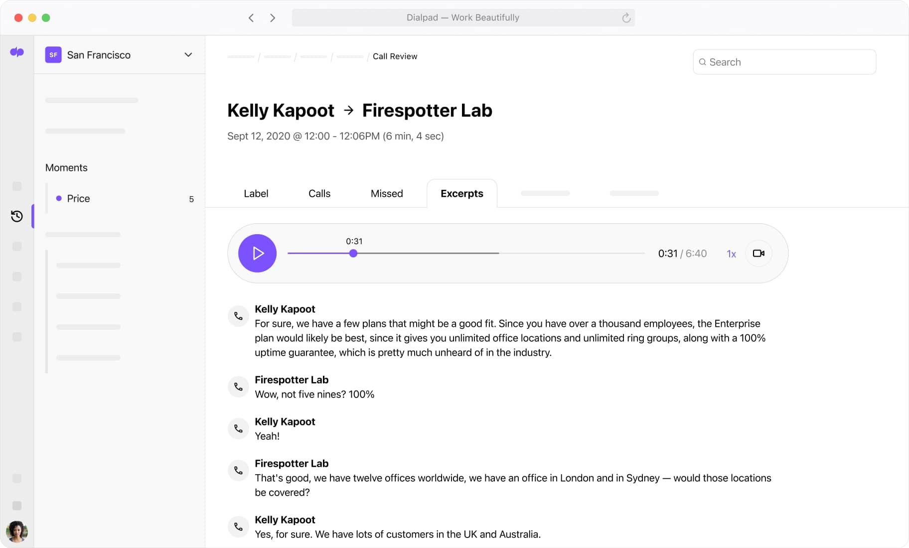 Ai Custom Moments in post call summaries