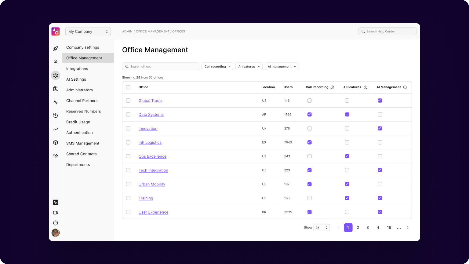 Centralize office management for easier administrative scaling
