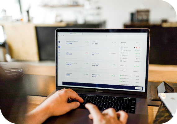 A person typing on a computer