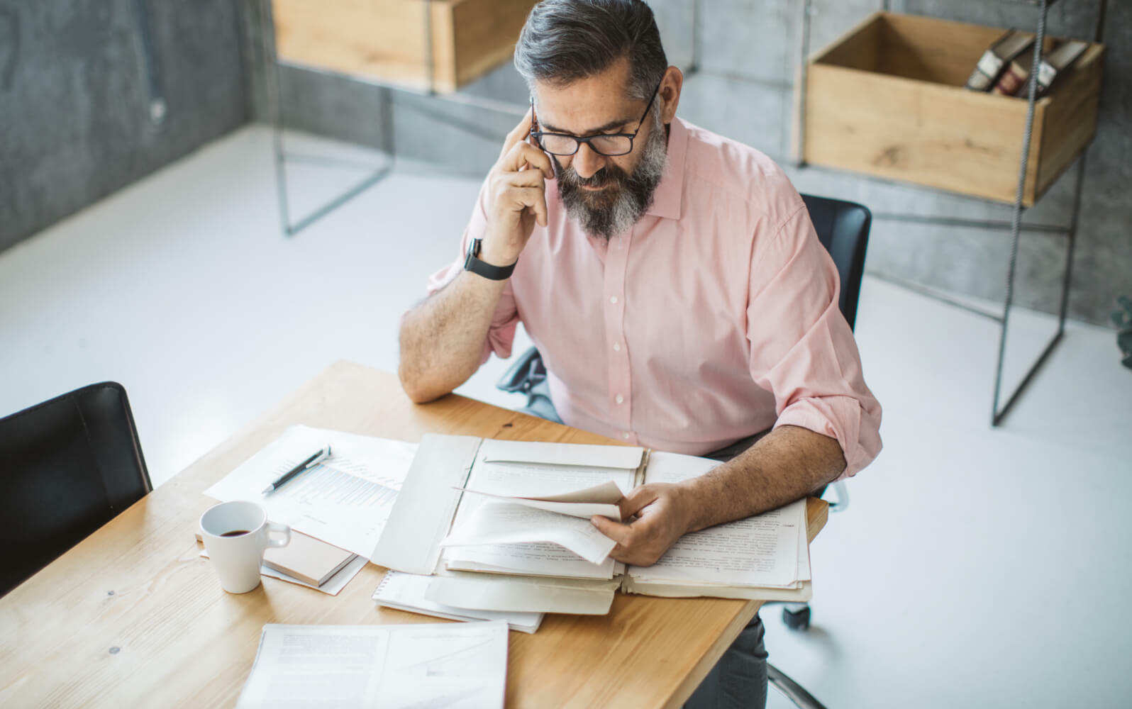 A man talking on his phone