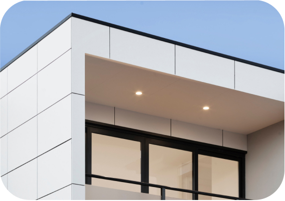 White building exterior