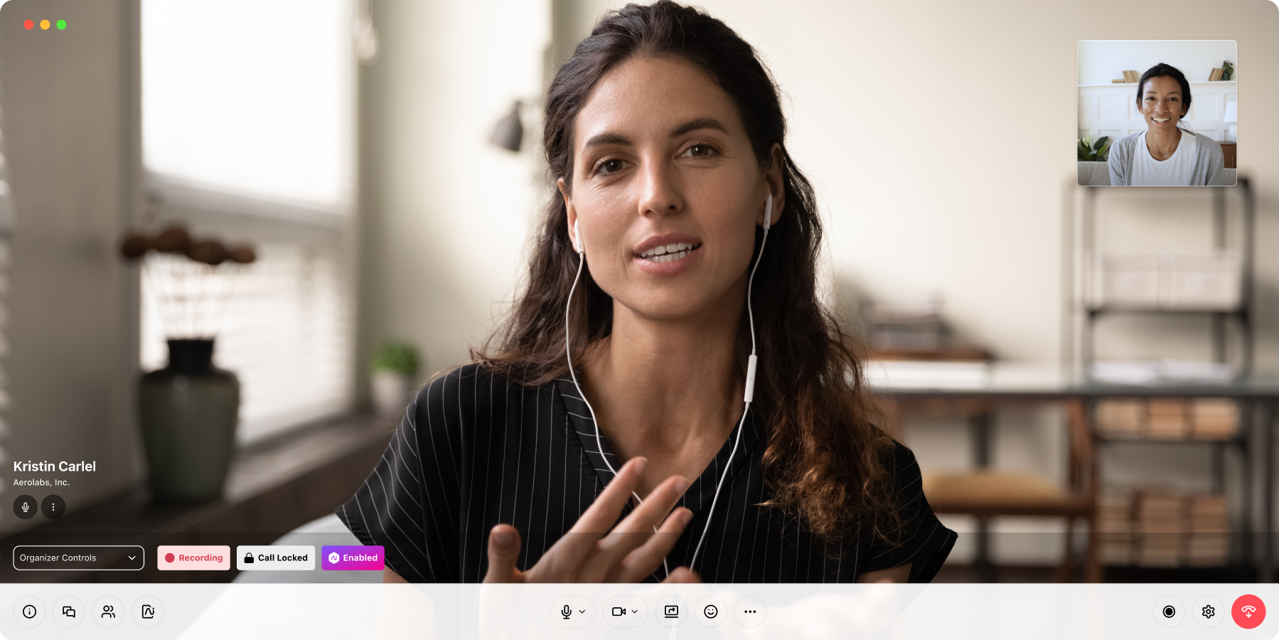 Remote classes via video conferences UI
