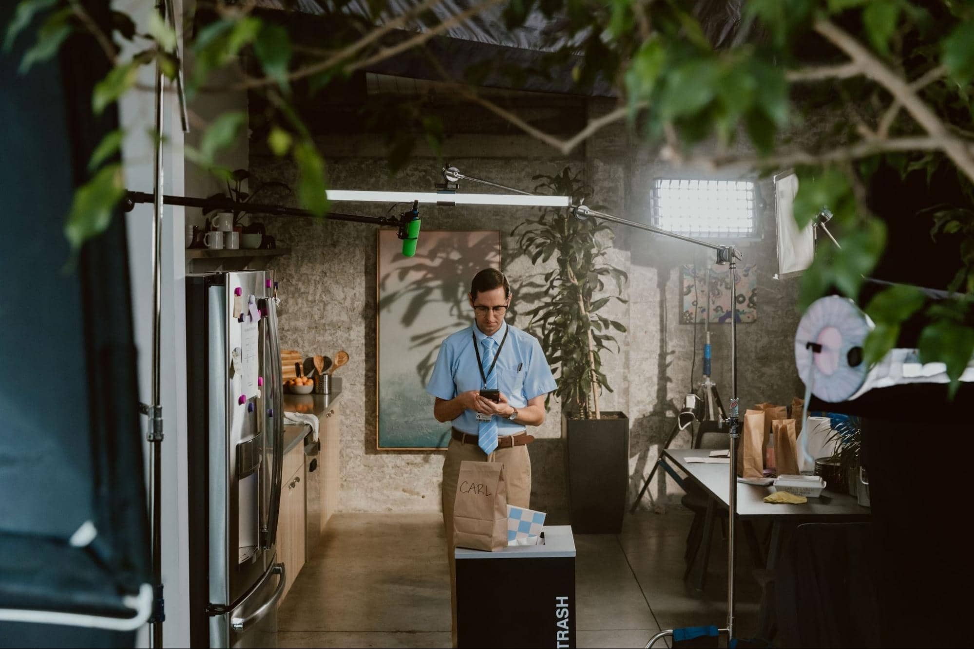 Behind the scenes shot of npc character