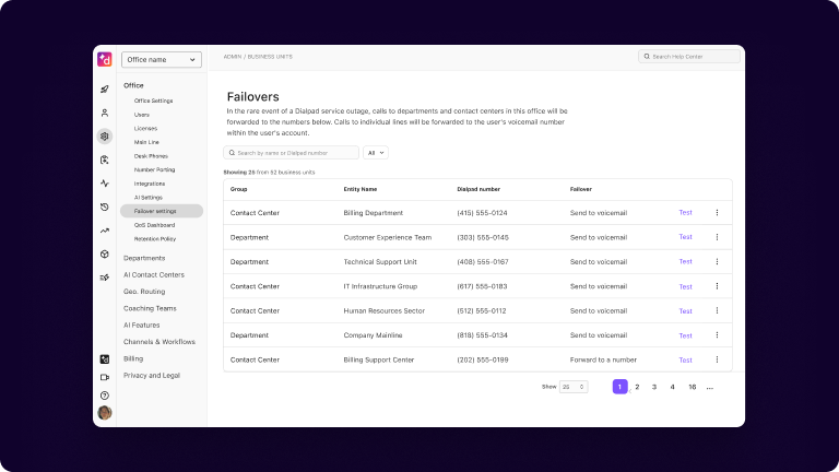 Failover search and safer testing controls