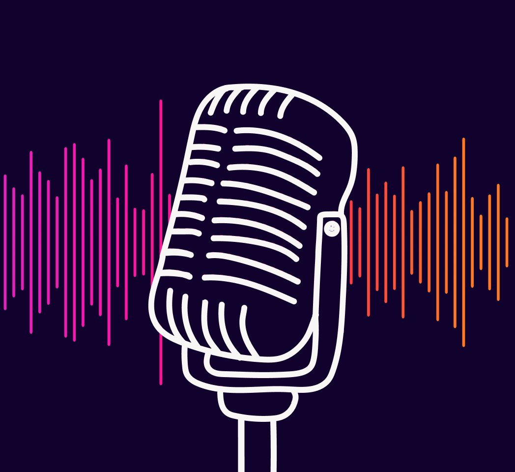 Podcast microphone illustration