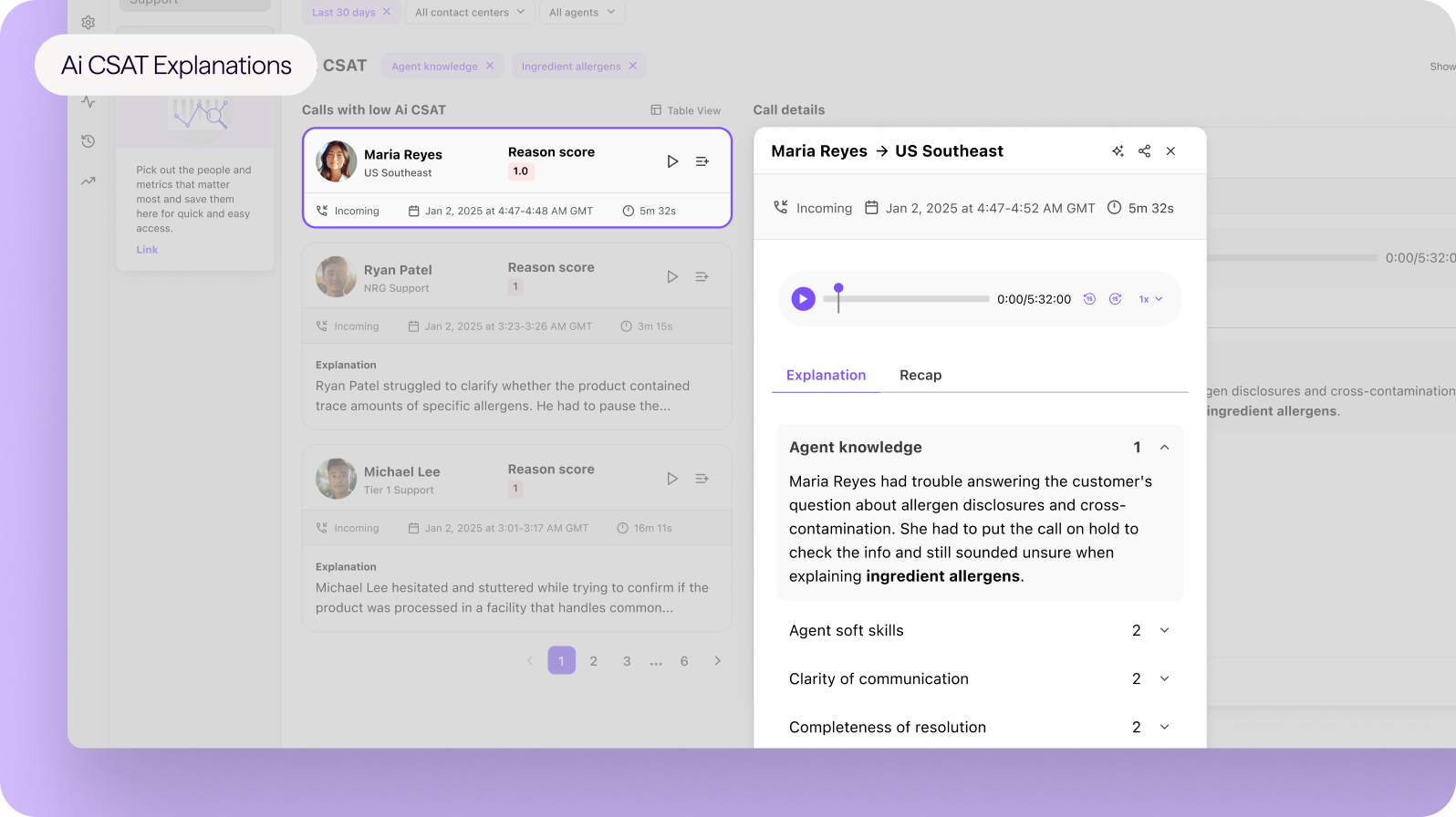 Ai CSAT explanations