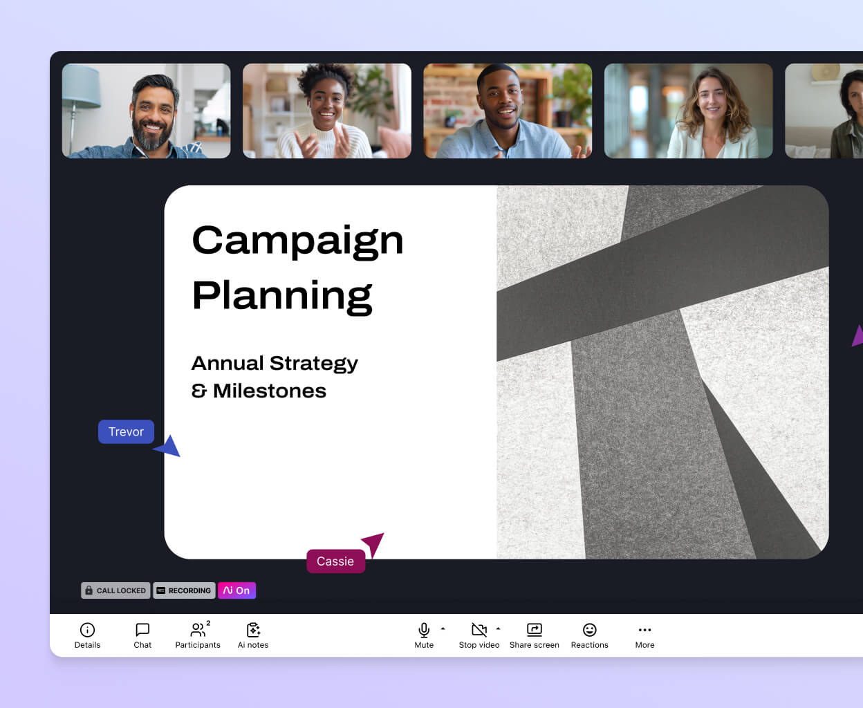 Screenshot of Dialpads integration with Miro