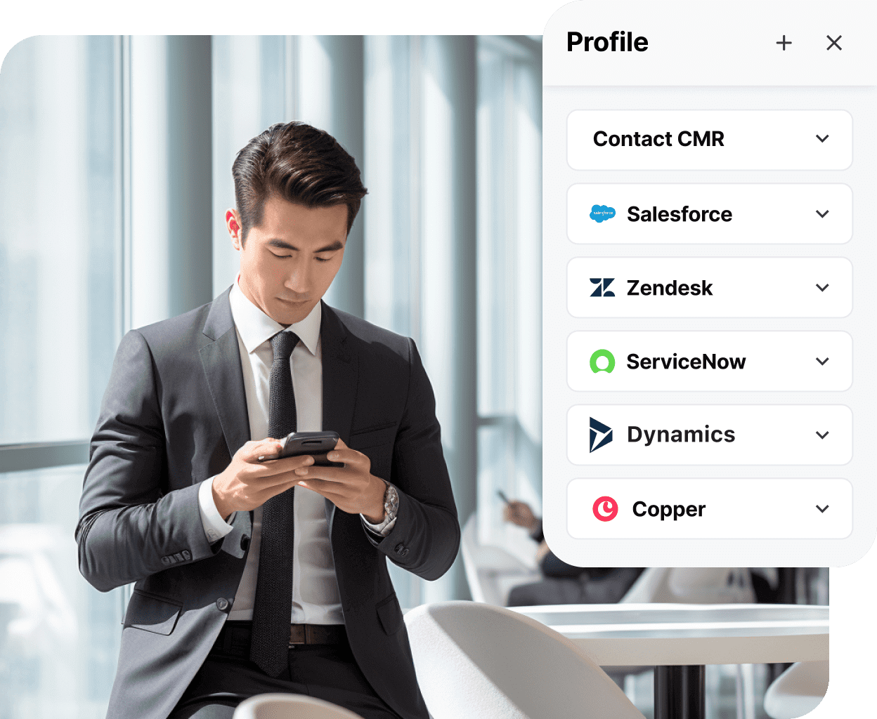 A man using his mobile device