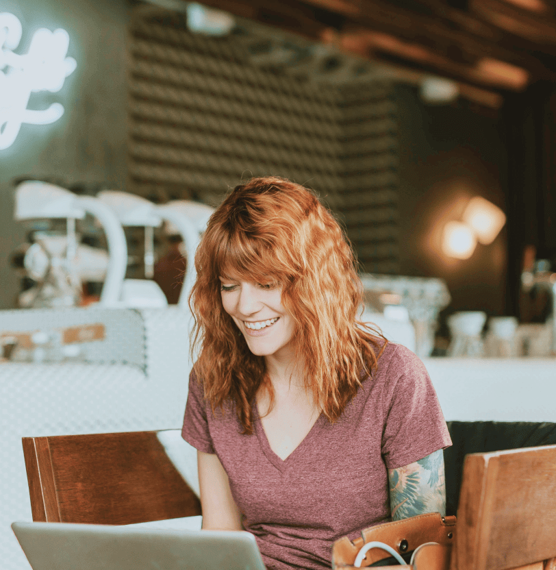 A person using a laptop - small business