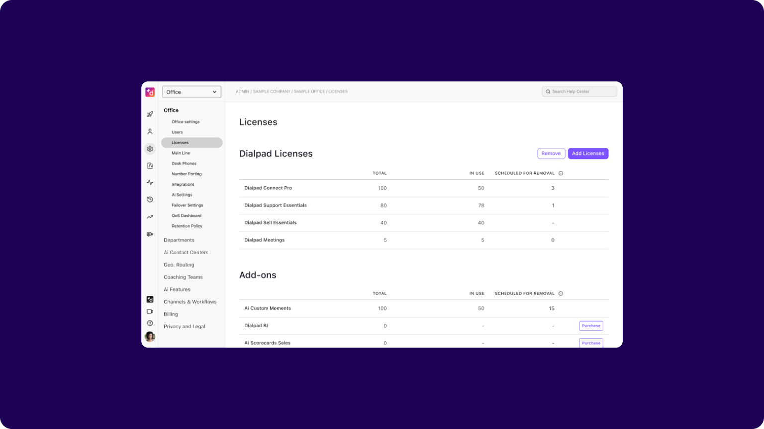 24. Improved license information layout for easier management