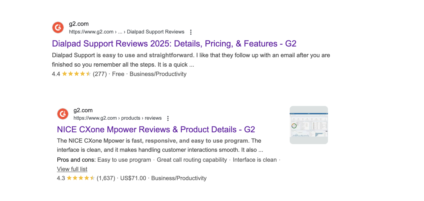 G2 review NICE CXone