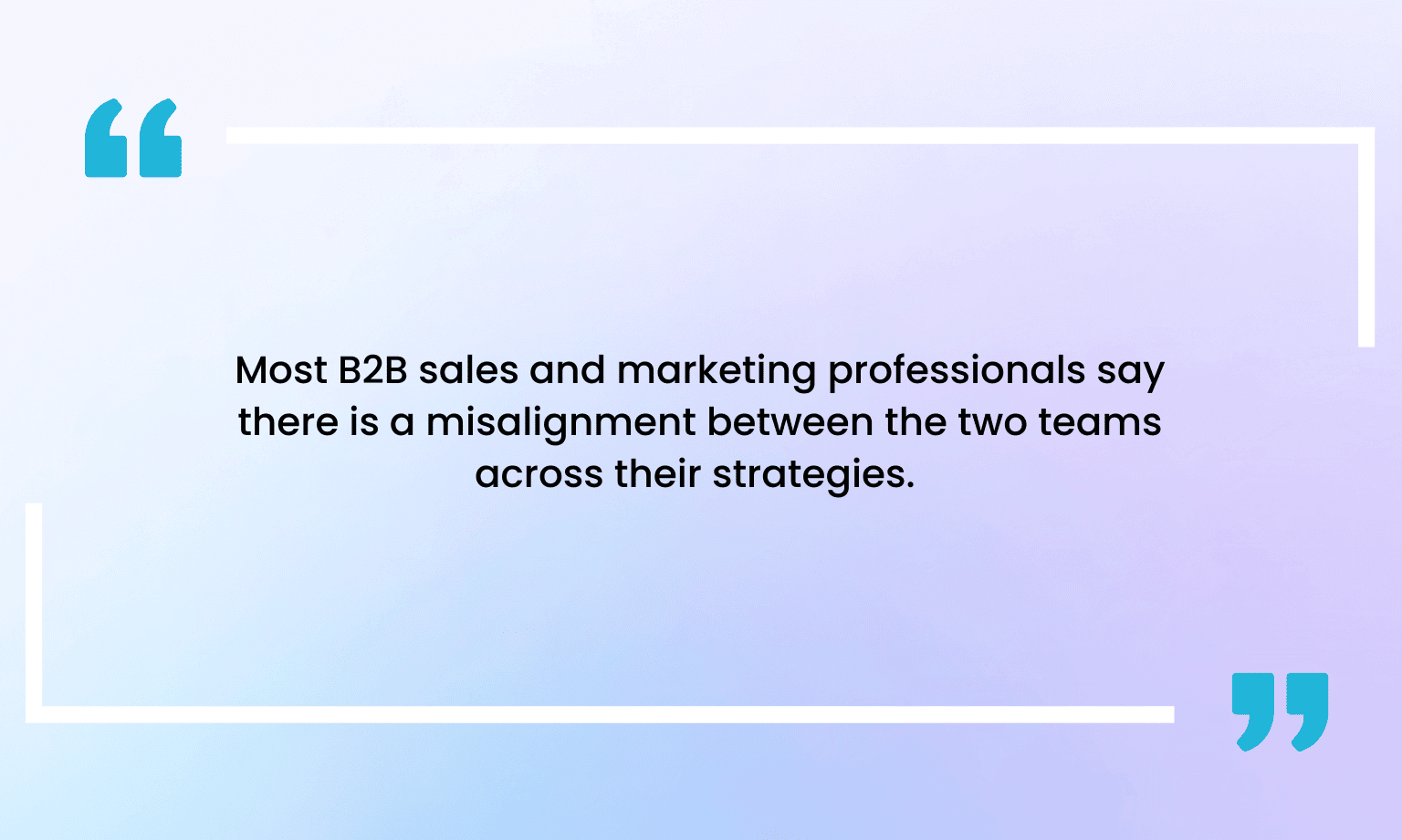 B2B sales and marketing misalignment quote