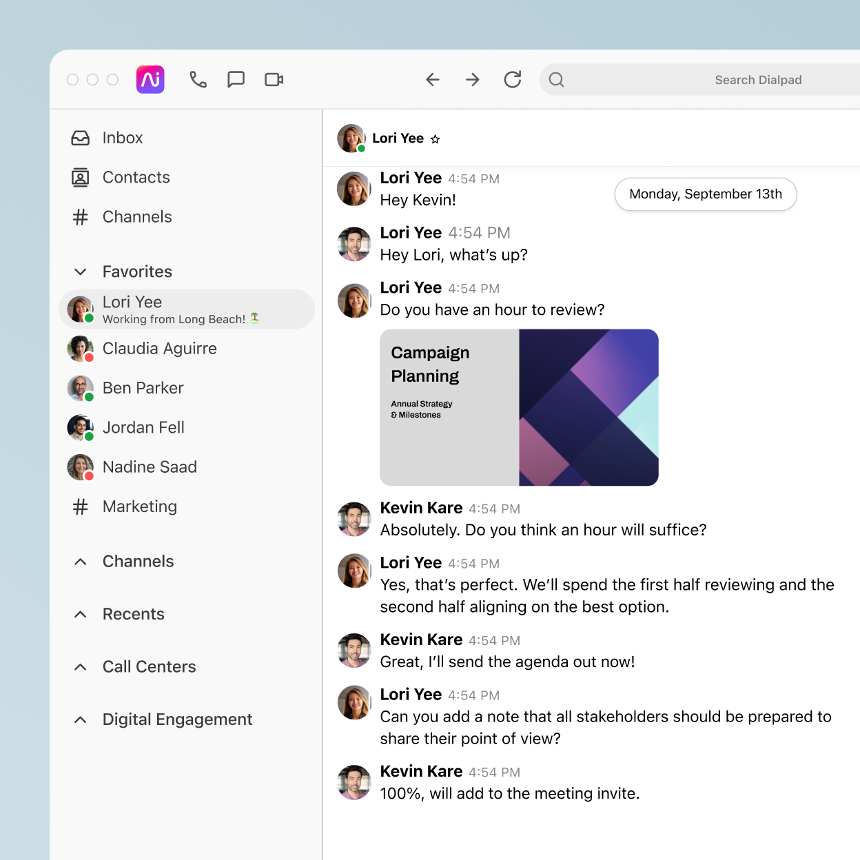 Business text messaging Header