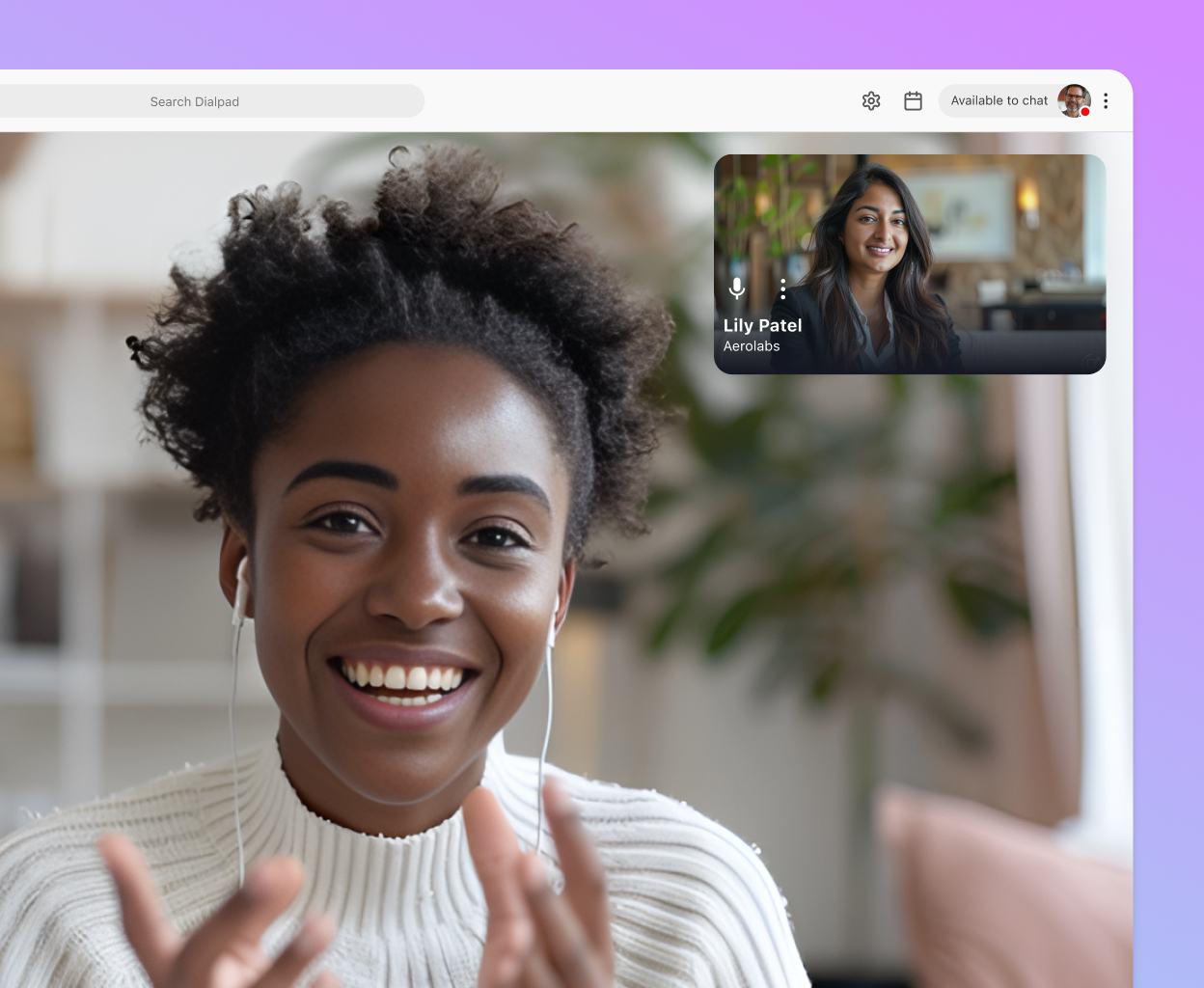 Making an international call from Dialpad's desktop app.
