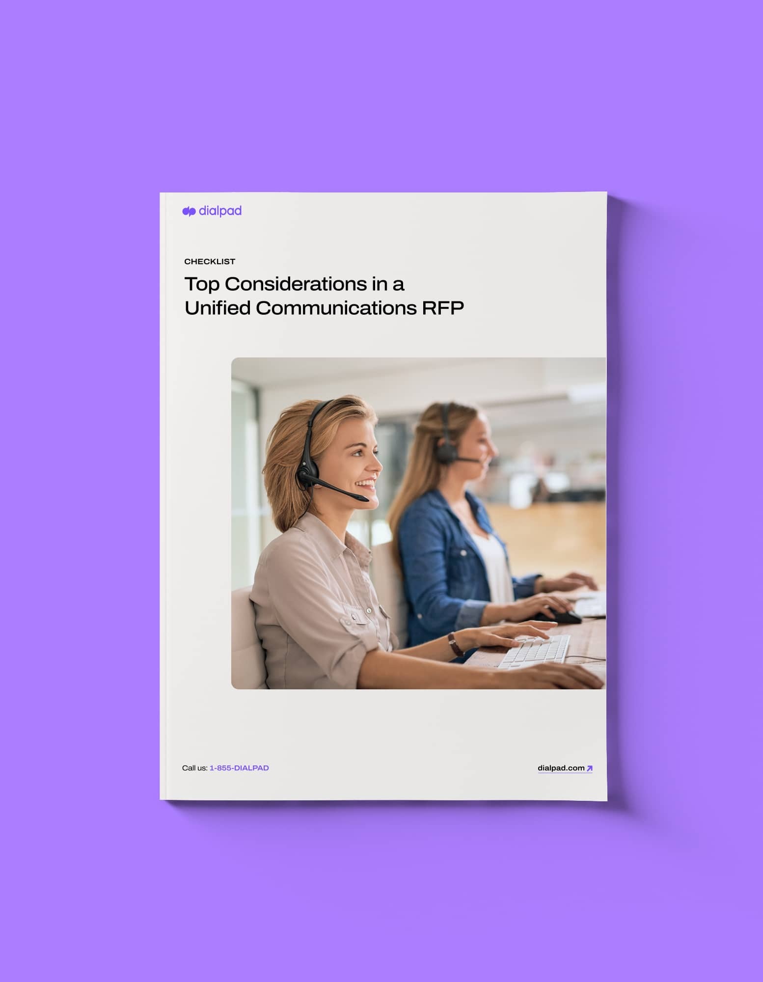 Mockup of a checklist titled Top UCaaS RFP Considerations Checklist