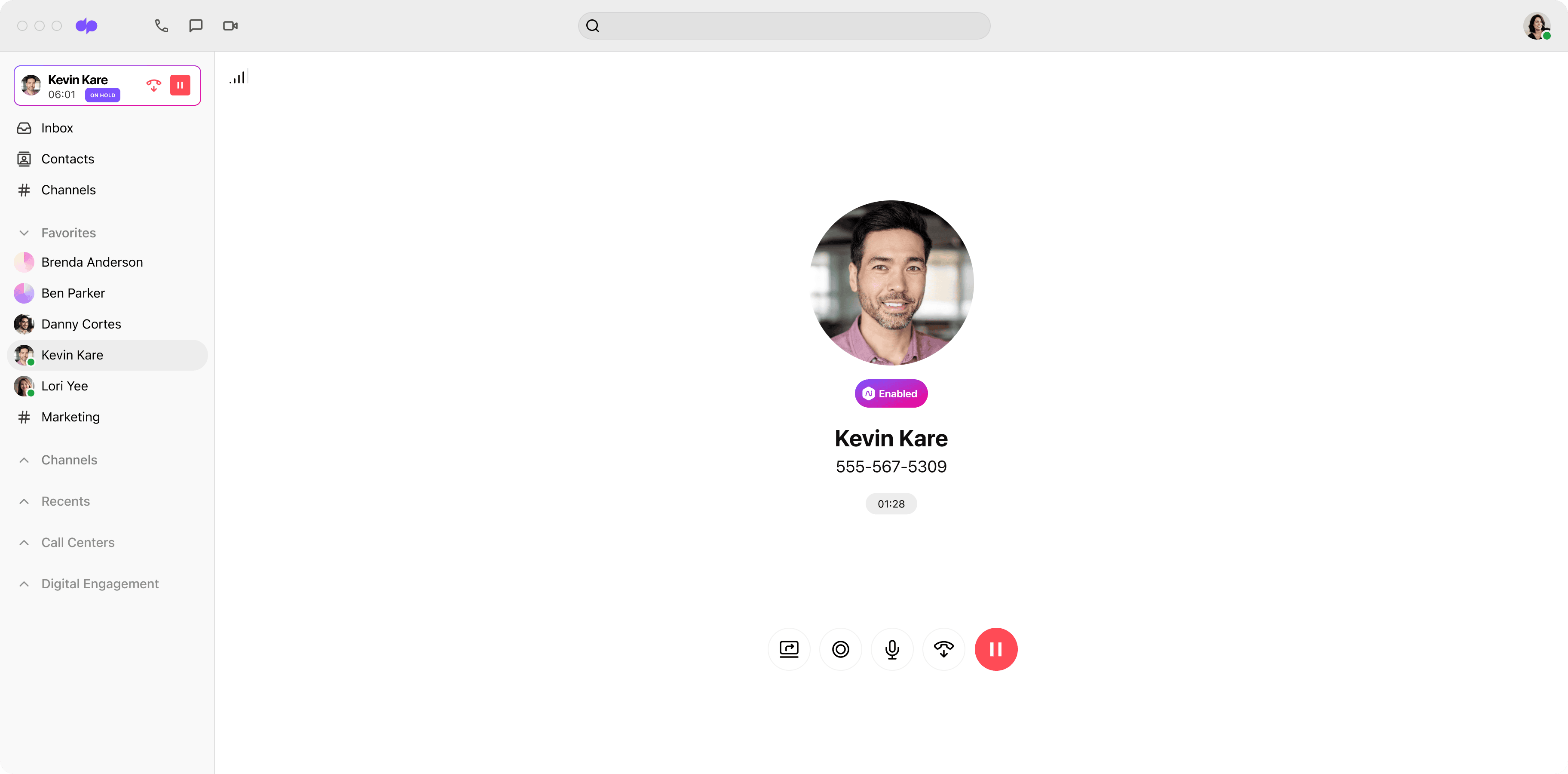 Updated on hold image UI