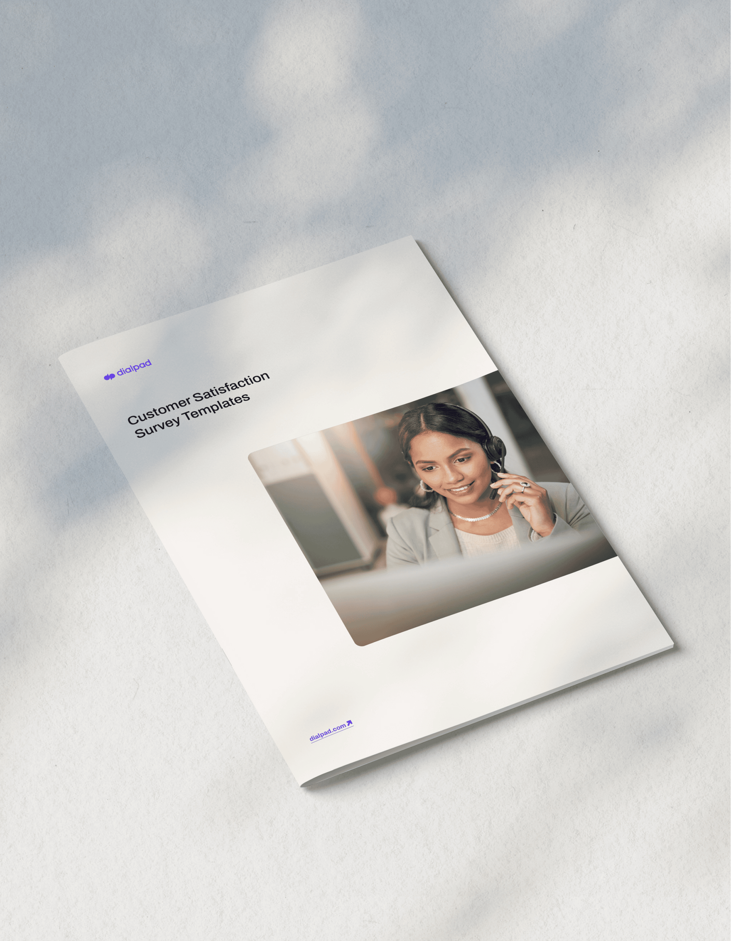 Mockup of a template titled Free CSAT Survey Templates