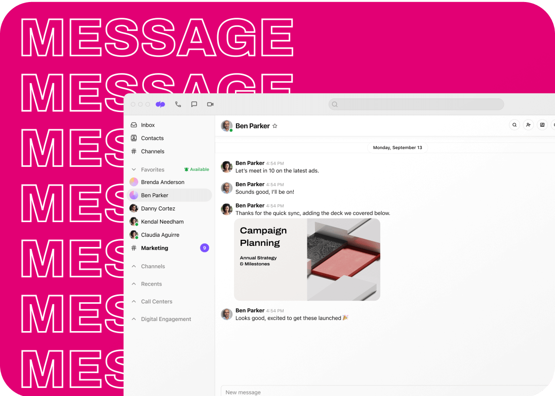 T mobile collaborate messaging UI