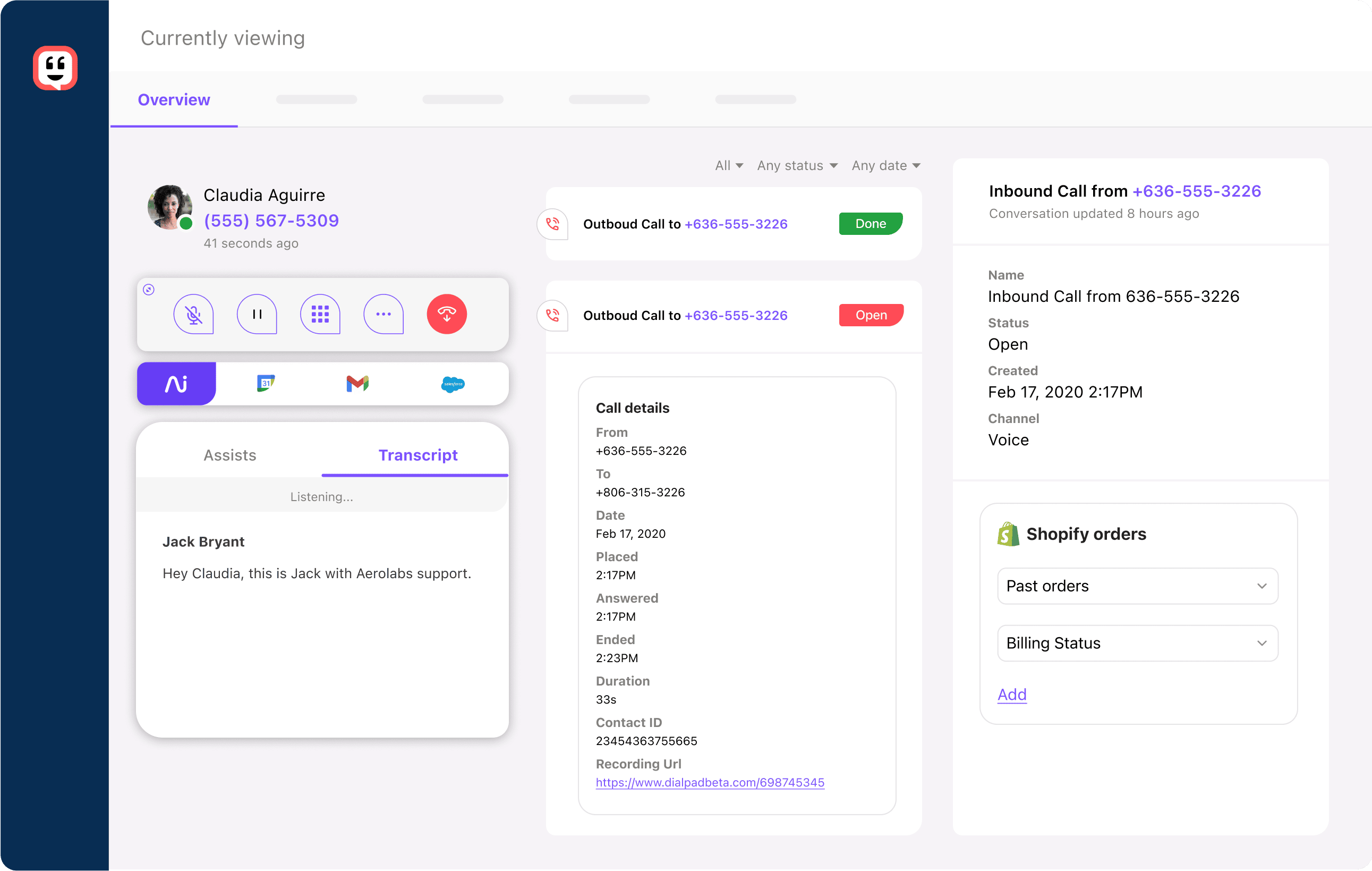 Dialpad Kustomer integration