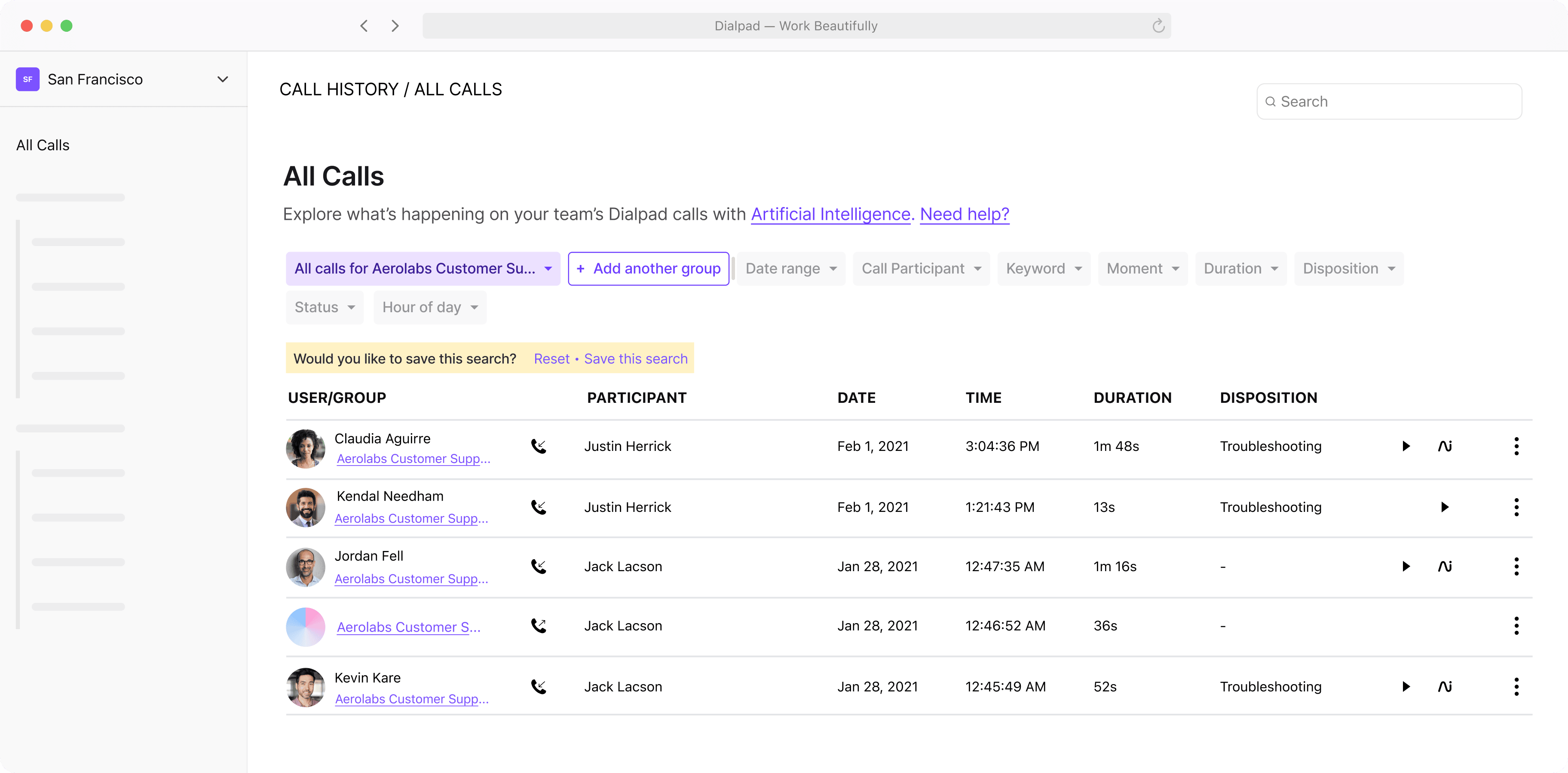 Call disposition view in dashboard blog size v2