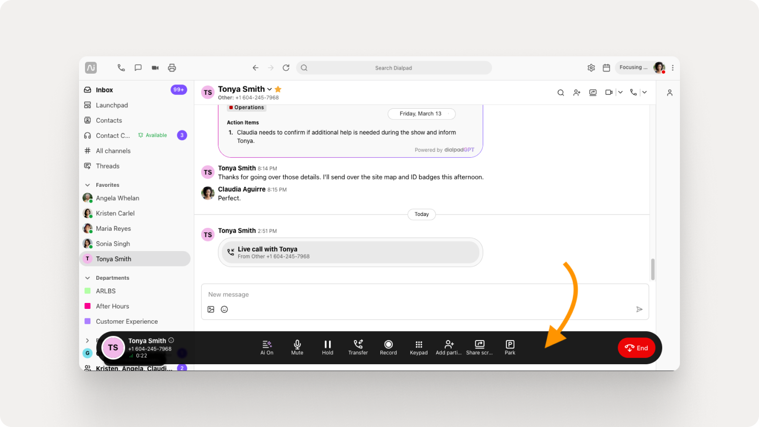 9. A sleeker look for call controls