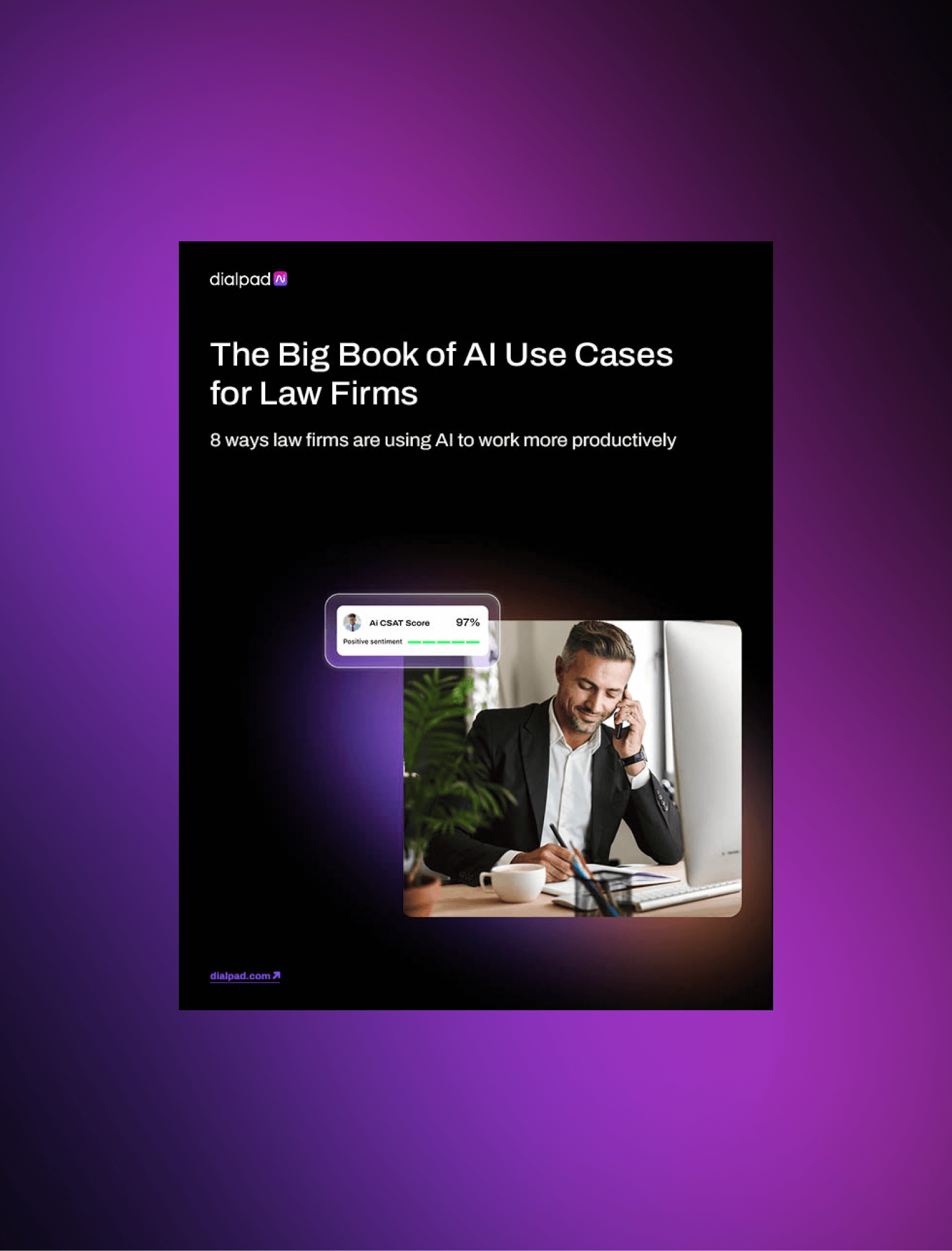 Mockup of an ebook titled The Big Book of AI Use Cases for Law Firms
